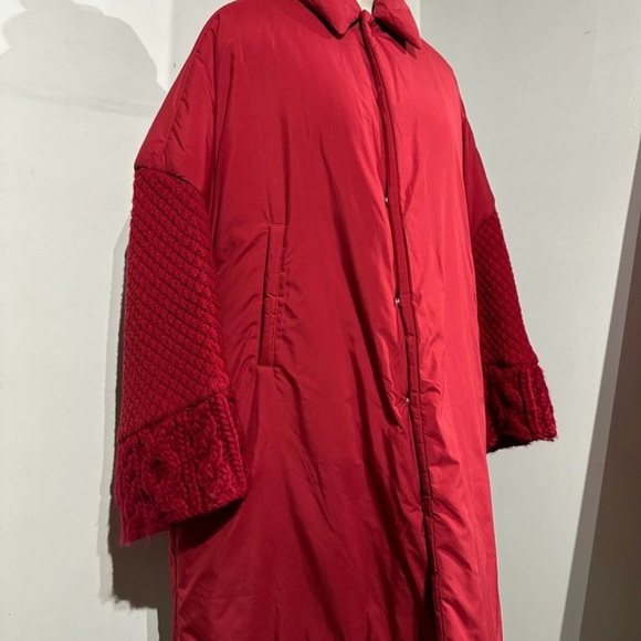 Undercover wool knitted sleeve padded coat - Picture 4 of 9